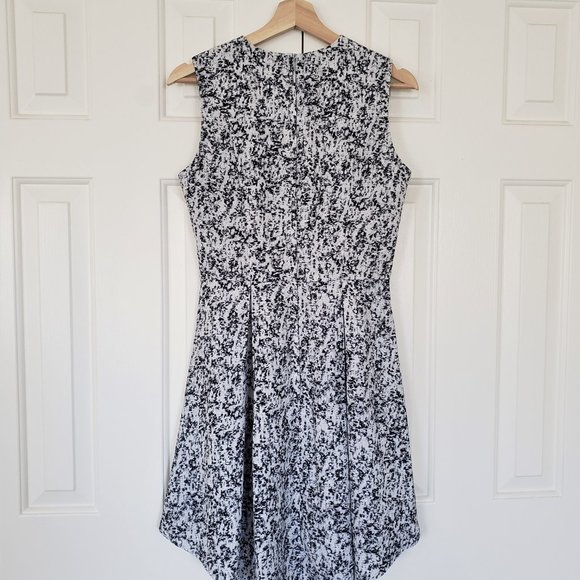 H&M Fit and Flair Black & White Dress - Size 8 - Picture 4 of 14